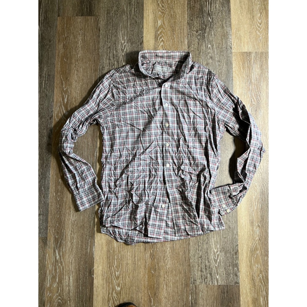 Southern Shirt Mens Medium Performance Plaid Button‎ Down Stretch Long Slv